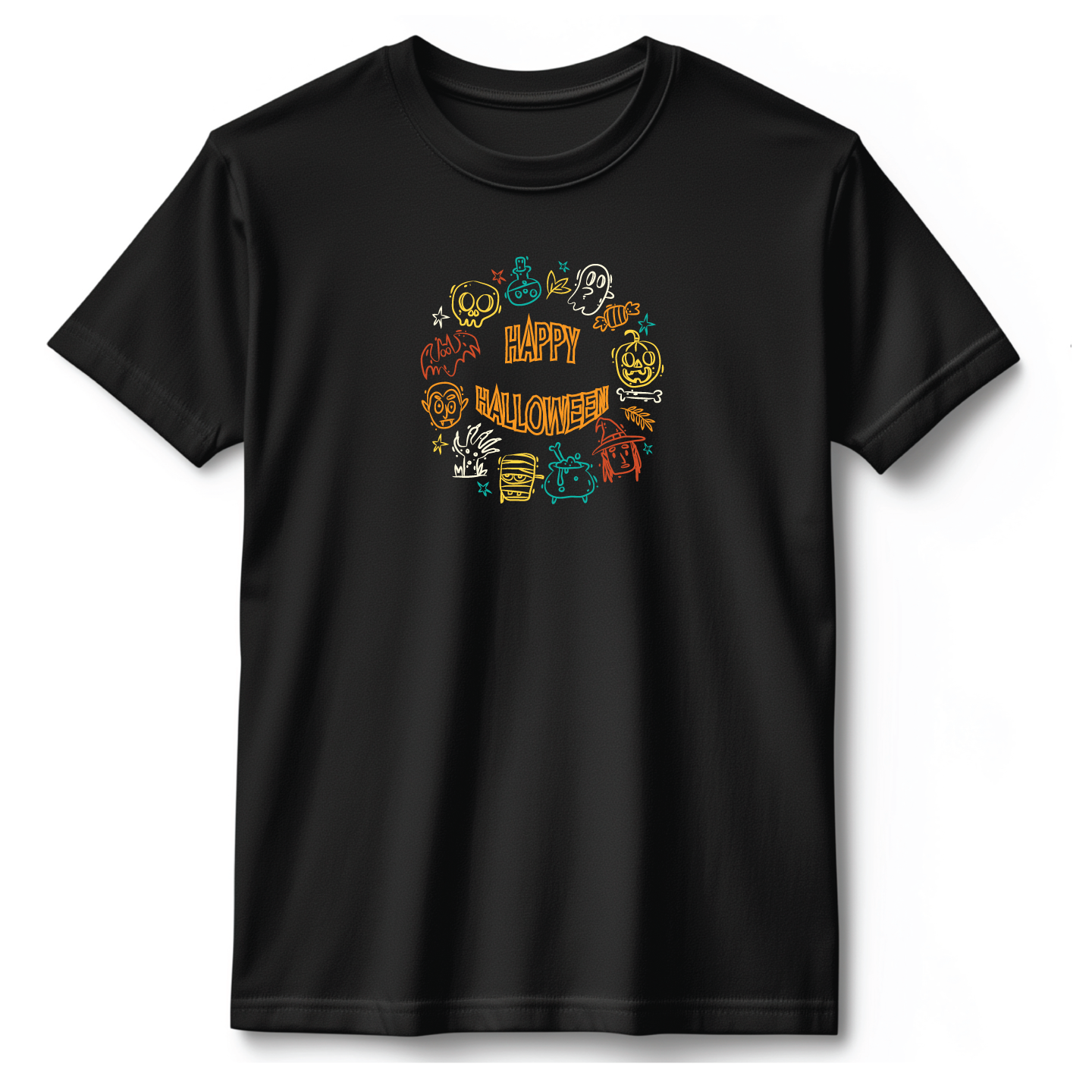 Happy Halloween Spooky Wreath Tee